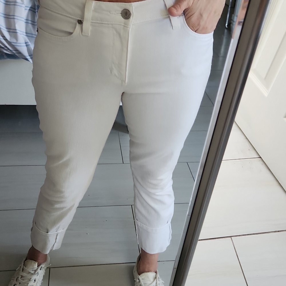 Joe's Jeans White Cropped Ankle Jeans